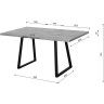 LOFT 120 раздвижной кухонный стол с деревянной столешницей, max длина 160 см