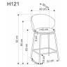 Барные стулья Барный стул Halmar H-121 (серый/черный)