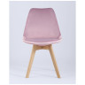Комплекты из четырех стульев FRANKFURT велюр розовый ножки массив бука