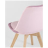 Комплекты из четырех стульев FRANKFURT велюр розовый ножки массив бука