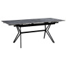 Керамические столы DT655 Стол раскладной Grey stoun, 135-195/80*76, керамич. столеш, основ. металл черный