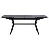 Керамические столы DT655 Стол раскладной Grey stoun, 135-195/80*76, керамич. столеш, основ. металл черный