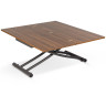 Стол трансформер В2495 с ламинированной столешницей, цвет темный орех, на металлическом каркасе с регулировкой по высоте