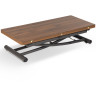 Стол трансформер В2495 с ламинированной столешницей, цвет темный орех, на металлическом каркасе с регулировкой по высоте
