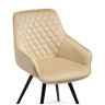 Стул-кресло Эгел крутящееся бежевый / черный глянец
