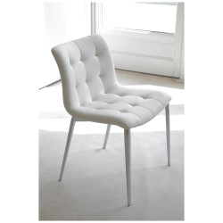 Стул KUGA 40.38 (G093 хром/ TR505 белый, экокожа)