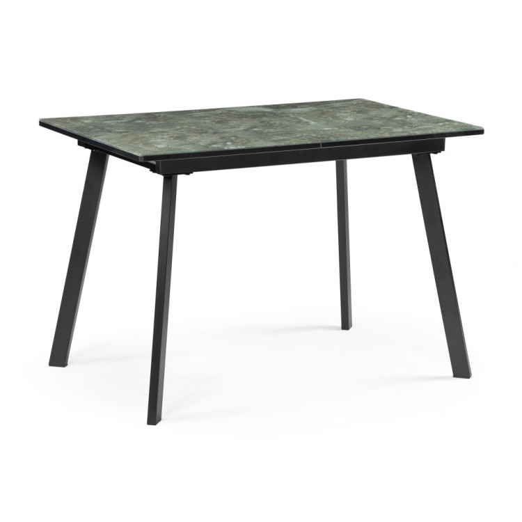 Стеклянные столы Агни 110 королевский мрамор / черный матовый
