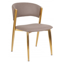 Стул обеденный Аманда DC-1115, бежевый/золотой