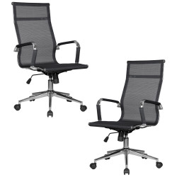 Набор 2 шт Офисное кресло для персонала DOBRIN CARTER, чёрный