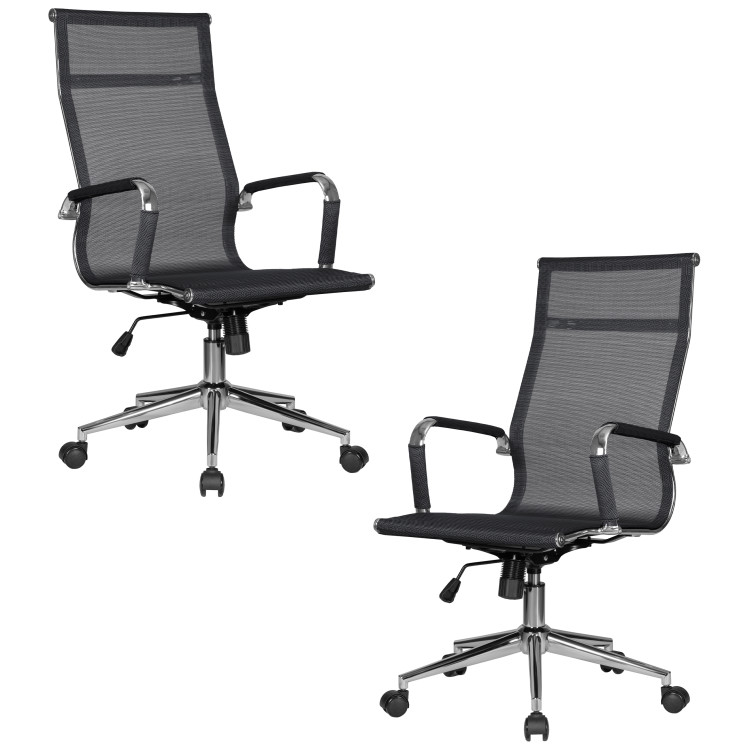 Офисные кресла Набор 2 шт Офисное кресло для персонала DOBRIN CARTER, чёрный