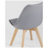 Обеденные стулья FRANKFURT серый, каркас массив бука, спинка качественный пластик, обивка сиденья экокожа