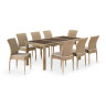 Садовые обеденные группы Комплект плетеной мебели T365/Y380B-W65 Light Brown (8+1)