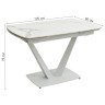 Керамические столы Alarti gloss statuario white sintered stone / white