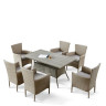 Обеденные комплекты для кафе Комплект плетеной мебели AFM-195-6Pcs Beige (6+1)
