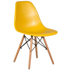 Стул обеденный DOBRIN DSW, ножки светлый бук, цвет горчичный (Y-03) Стул кухонный