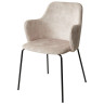 Стулья для гостиной Стул AMARETTO VT5001-1 античный светло-беж., велюр без пальчикового эффекта /черный каркас, М-City