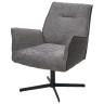 Лаунж-кресла Кресло BELFAST 360 град. XD841-16 Серый, букле/ GINO-457 Серый, ткань/ Черный, ®DISAUR