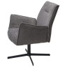 Лаунж-кресла Кресло BELFAST 360 град. XD841-16 Серый, букле/ GINO-457 Серый, ткань/ Черный, ®DISAUR