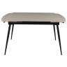 Керамические столы DTM0102CS Стол обед. расклад. SAND MATT 120, керамич. столешница, основ. металл черный