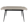 Керамические столы DTM0102CS Стол обед. расклад. SAND MATT 120, керамич. столешница, основ. металл черный