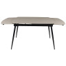 Керамические столы DTM0102CS Стол обед. расклад. SAND MATT 120, керамич. столешница, основ. металл черный