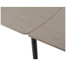 Керамические столы DTM0102CS Стол обед. расклад. SAND MATT 120, керамич. столешница, основ. металл черный