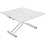 Стол трансформер В2495 с ламинированной столешницей, цвет дуб белый, на металлическом каркасе с регулировкой по высоте