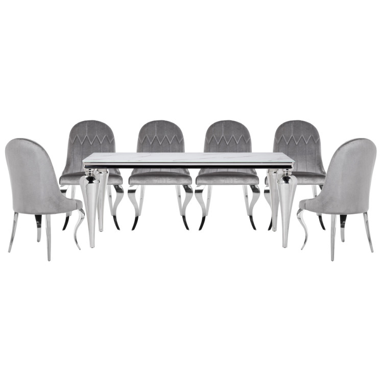 Обеденные группы Карли white / gray