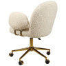 Обеденные стулья Кресло офисное Клауд-2 DR-1252-A-OF, 65х63х89, ткань букле белый/золотые ноги