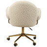 Обеденные стулья Кресло офисное Клауд-2 DR-1252-A-OF, 65х63х89, ткань букле белый/золотые ноги