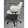 Обеденные стулья Кресло офисное Клауд-2 DR-1252-A-OF, 65х63х89, ткань букле белый/золотые ноги