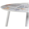 Стеклянные столы Кловис кианит / белый
