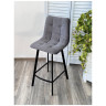 Стулья Полубарный стул CHILLI-QB SQUARE серый #27, велюр/ черный каркас (H=66cm) М-City