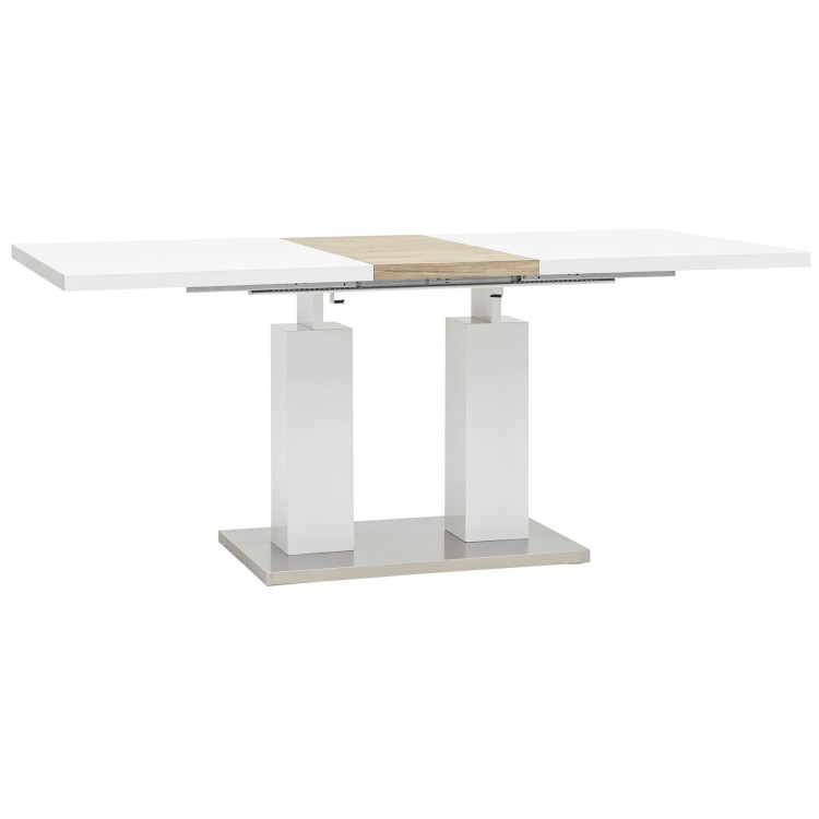 Обеденные (кухонные) столы Сиэтл раскладной 140-180*90 глянцевый белый