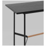 Барные столы Knobb 120*60 черный каркас из металла и массива дерева