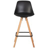 Полубарные стулья Стул полубарный DOBRIN RONNI, ножки светлый бук, черный (B-03)