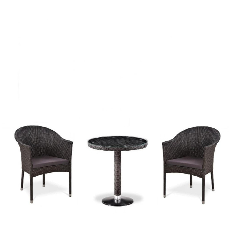 Садовые обеденные группы Комплект плетеной мебели T601/Y350A-W53 Brown (2+1)
