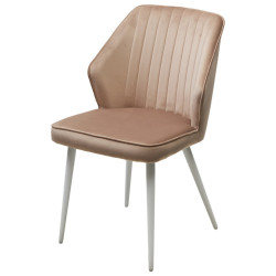 недорогие обеденные стулья для гостиной. SEATTLE-V бежевый / белый  Стул полукресло