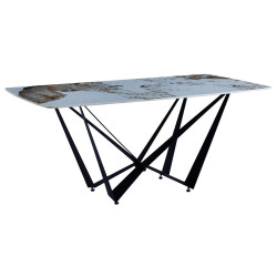 DT557 Стол обеденный Pandora 1 180*90*75, керамическая столешница, основание металл черный