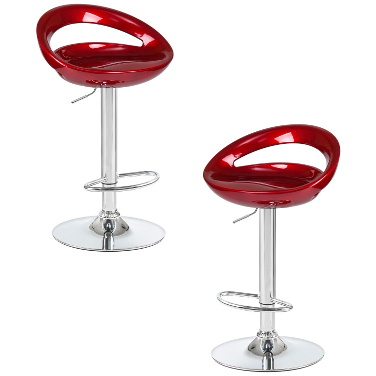 Полубарные стулья Набор 2 шт Стул барный DOBRIN DISCO, бордовый металлик