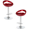Полубарные стулья Набор 2 шт Стул барный DOBRIN DISCO, бордовый металлик