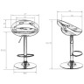 Полубарные стулья Набор 2 шт Стул барный DOBRIN DISCO, бордовый металлик