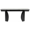 Керамические столы Готланд 160(220)х90х79 белый мрамор / черный
