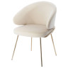 СТУЛЬЯ Стул-полукресло Emil кремовый с золотыми ножками