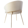 СТУЛЬЯ Стул-полукресло Emil кремовый с золотыми ножками