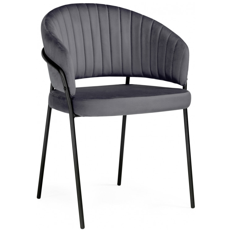 Стулья на металлокаркасе Лео антрацитовый brendy stone 28 / черный