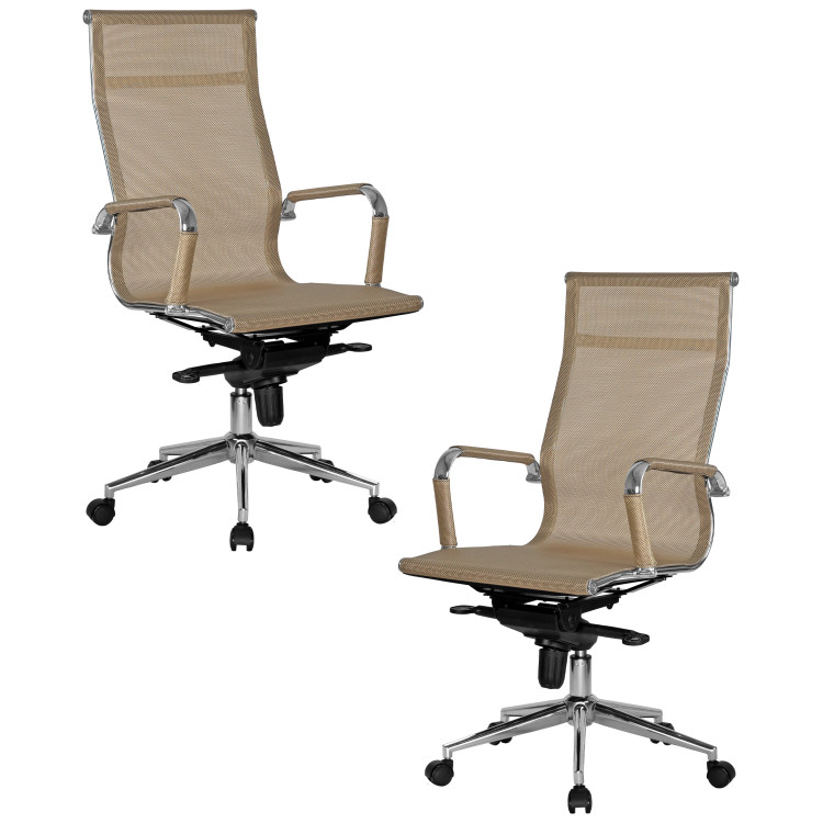 Офисные кресла Набор 2 шт Офисное кресло для персонала DOBRIN CARTER, бежевый (22039)