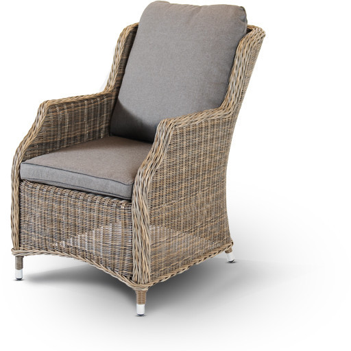 НЕАПОЛЬ плетеный стул из искусственного ротанга, цвет серо-соломенный