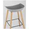 Барные стулья Libra серый, пластик, ножки под натуральное дерево