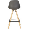 Полубарные стулья Стул полубарный DOBRIN RONNI, ножки светлый бук, тёмно-серый (GR-04)